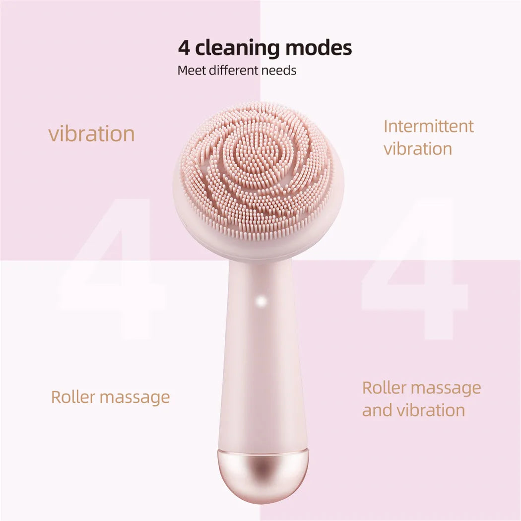 Electric facial cleansing brush