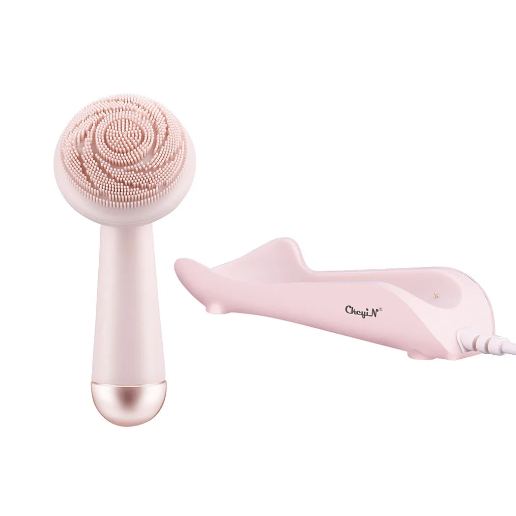 Electric facial cleansing brush