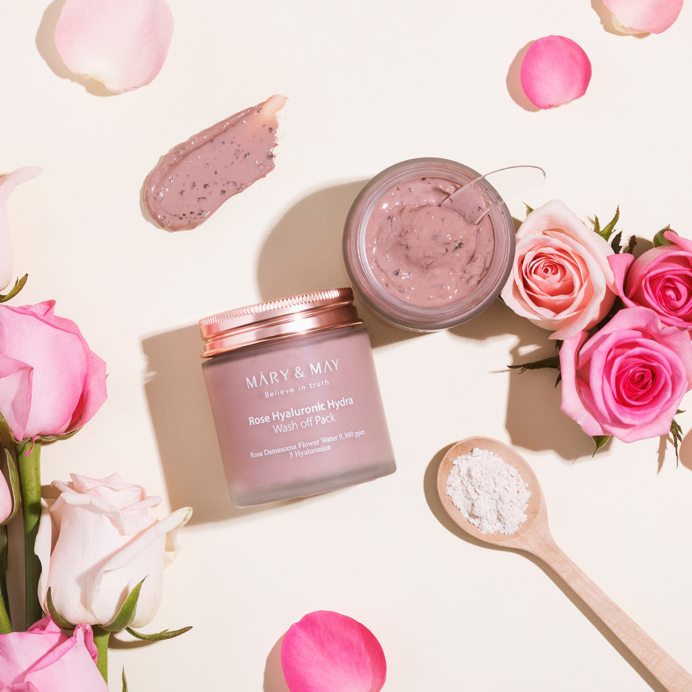 [MARY & MAY] Vegan Rose Hyaluronic Mask Special Set (125g+30g)