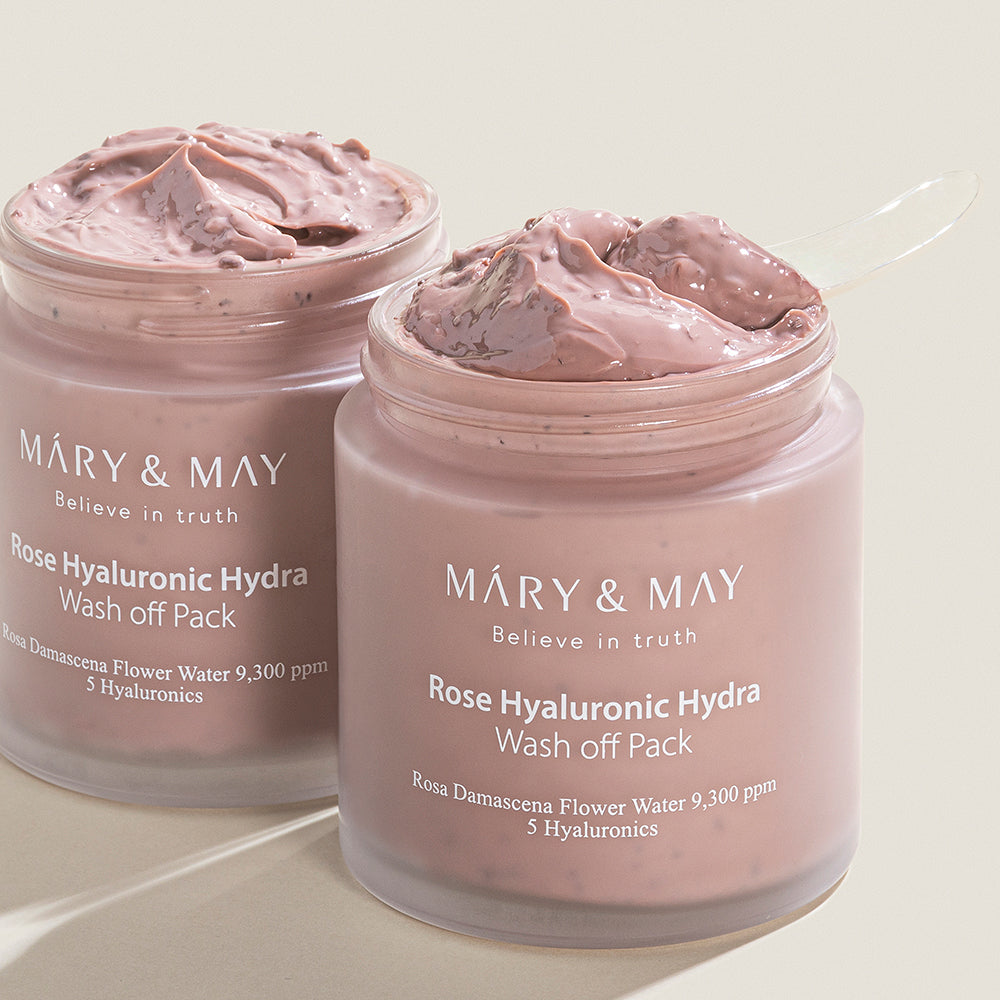 [MARY & MAY] Vegan Rose Hyaluronic Mask Special Set (125g+30g)